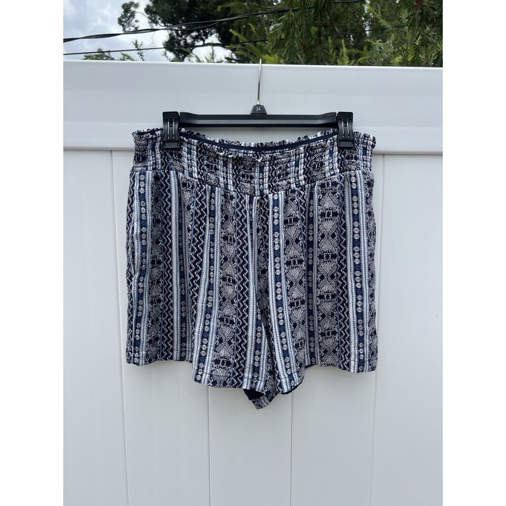 KNOX ROSE Shorts Womens Large Blue Lightweight Pull On Boho Loungewear